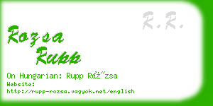 rozsa rupp business card